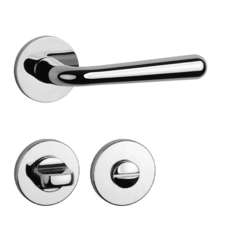 Kľučky na okrúhlych rozetách Strieborný APRILE