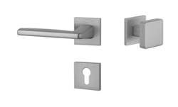 Kľučky na hranatých rozetách Strieborný APRILE