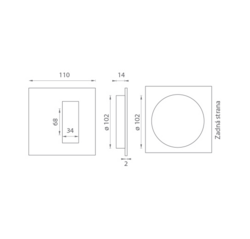 Mušle a madielka na posuvné drevené dvere Strieborný JNF