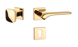 Kľučky na hranatých rozetách Zlatý APRILE