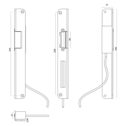 QR - JNF - ZÁMOK ELEKTRICKÝ IN.20.652 Strieborný JNF