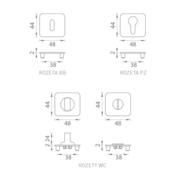 Hranaté rozety Čierny Griffwerk