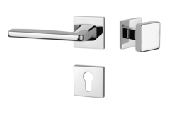 Kľučky na hranatých rozetách Strieborný APRILE