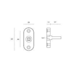Príslušenstvo ku kľučkám na okná Strieborný JNF