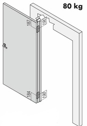 Skryté pánty a závesy na interiérové dvere Biely Koblenz