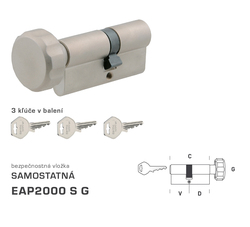DK - EAP2000 S G - s gombíkom V 27,5 + D 27,5 mm