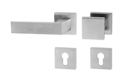 Kľučky na hranatých rozetách Strieborný Tupai