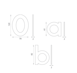 Číslice so skrutkami Bronzový LR