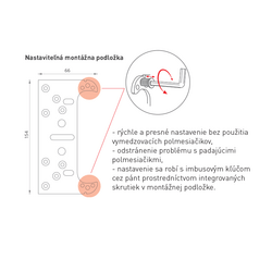 Skryté pánty a závesy na interiérové dvere Strieborný Koblenz