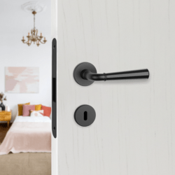 Kľučky na okrúhlych rozetách Čierny APRILE