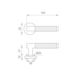 Kľučky na okrúhlych rozetách Čierny FROSIO BORTOLO