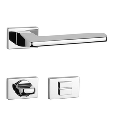 Kľučky na obdĺžnikových rozetách Strieborný APRILE