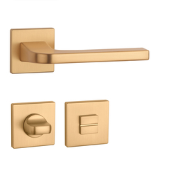 Kľučky na hranatých rozetách Zlatý APRILE