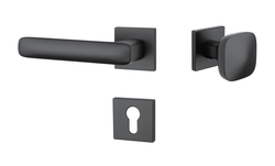 Kľučky na hranatých rozetách Čierny APRILE