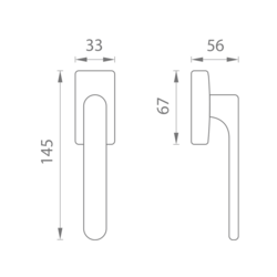 Hranaté kľučky na okná Žltý COLOMBO