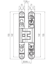 Skryté pánty a závesy na interiérové dvere Čierny Koblenz