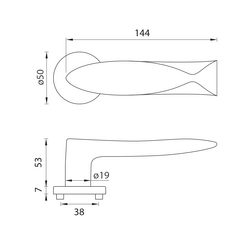 Kľučky na okrúhlych rozetách Bronzový LINEA CALI