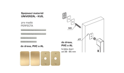 Spojovací materiál pre madlo MPK - PERFECTA Spojovací materiál UNIVERZÁL pre MADLO ks ZLM - zlatá matná (SATIN BRASS) | MP-KOVANIA.sk