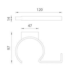 Držiaky na fén Strieborný SMEDBO
