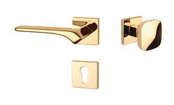 Kľučky na hranatých rozetách Zlatý APRILE