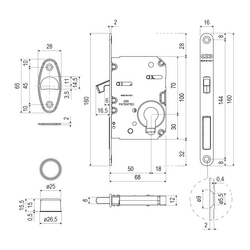 Klasické zámky Biely AGB