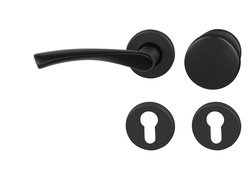 Kľučky na okrúhlych rozetách Čierny BA