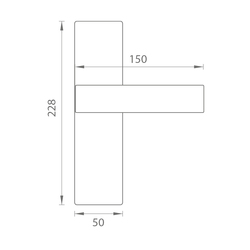 Kľučky na hranatých štítoch Kombinovaný JNF