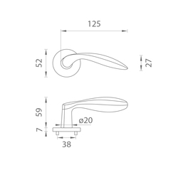 Kľučky na okrúhlych rozetách Zlatý APRILE
