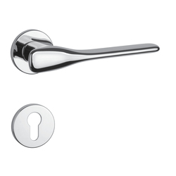 Kľučky na okrúhlych rozetách Strieborný APRILE