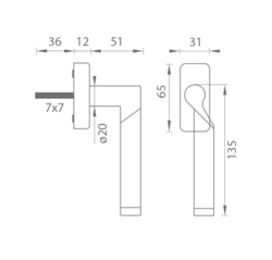 Kombinované kľučky na okná Kombinovaný Tupai