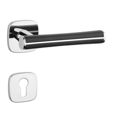 Kľučky na hranatých rozetách Strieborný APRILE