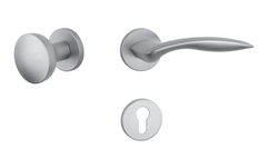 Kľučky na okrúhlych rozetách Strieborný APRILE