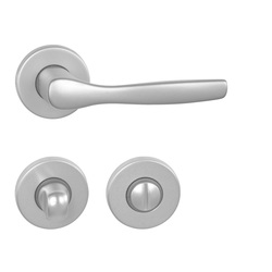 Kľučky na okrúhlych rozetách Strieborný BA