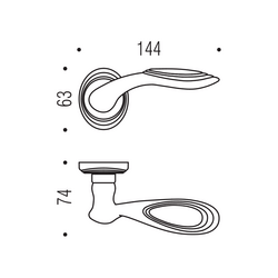 Kľučky na okrúhlych rozetách Zlatý COLOMBO