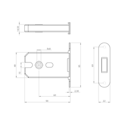 Magnetické zámky Biely MPK