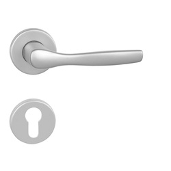 Kľučky na okrúhlych rozetách Strieborný BA