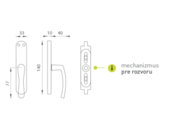 Rozvory na drevené okná Strieborný KE