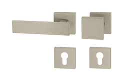 Kľučky na hranatých rozetách Strieborný Tupai