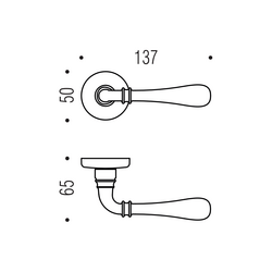 Kľučky na okrúhlych rozetách Bronzový COLOMBO