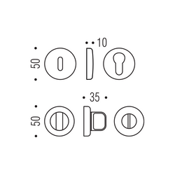 Kľučky na okrúhlych rozetách Bronzový COLOMBO