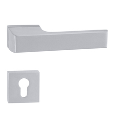 Kľučky na obdĺžnikových rozetách Strieborný Tupai