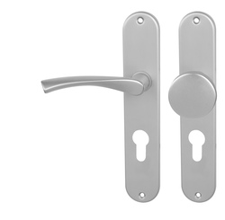 Kľučky na oválnych štítoch Strieborný BA