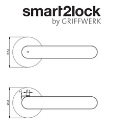 Kľučky na okrúhlych rozetách Sivý Griffwerk