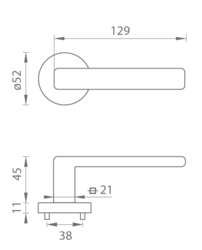 Kľučky na okrúhlych rozetách Sivý Tupai