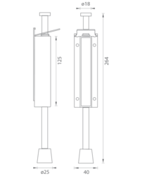 Stavače dverí Strieborný JNF