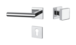 Kľučky na hranatých rozetách Strieborný APRILE