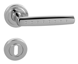 Kľučky na okrúhlych rozetách Strieborný MT