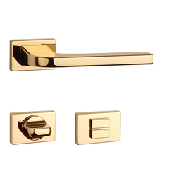 Kľučky na obdĺžnikových rozetách Zlatý APRILE