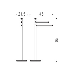 Stojanové držiaky do kúpeľne Strieborný COLOMBO