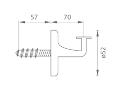 Držiaky madiel Strieborný KE